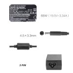 Adaptateur Dell 4.5mm 65W & cordon d’alimentation – Image 3