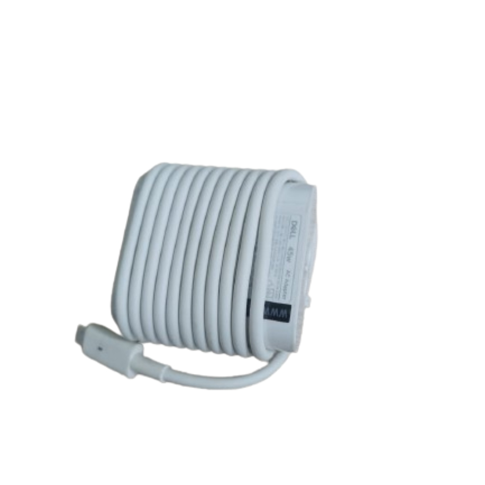 Adaptateur CA Dell 45W Type-C & cordon d’alimentation blanc – Image 3