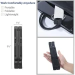 Support pour Pc portable, tablette Alliage d'aluminium Noir – Image 4