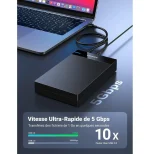 Boitier externe Ugreen USB 3.0 SATA 2.5 et 3.5 HDD/SSD (50422) – Image 3