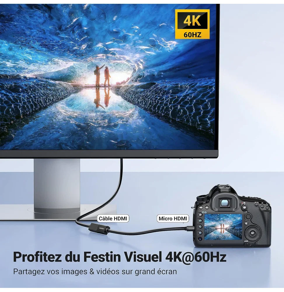 Ugreen Cable Micro HDMI Male to HDMI Female yaratech.ma1