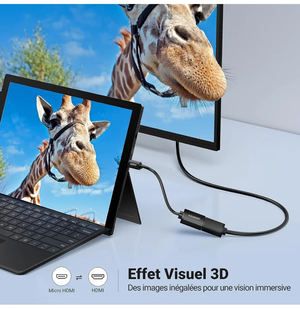 Ugreen Cable Micro HDMI Male to HDMI Female yaratech.ma5