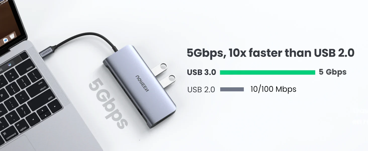 Ugreen Mini Station daccueil USB C 10 ports yaratech.ma9