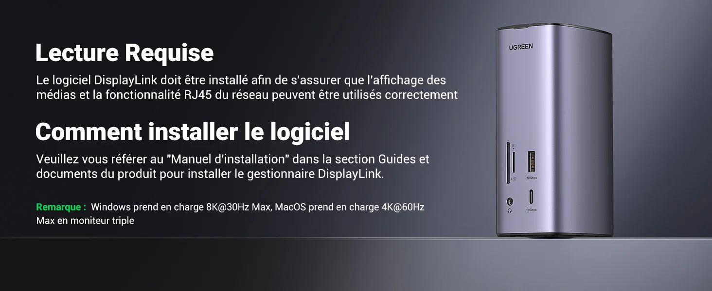 Ugreen Station daccueil USB C MF 13 ports yaratech.ma8